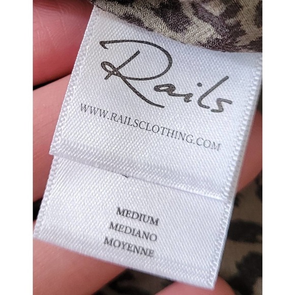 Rails smocked button detail "Karla" olive lynx tunic dress - Picture 7 of 9